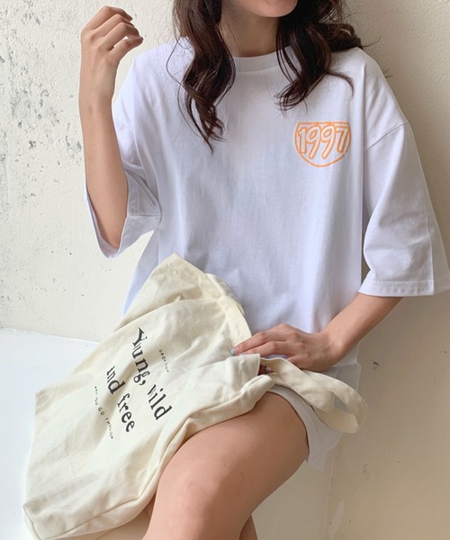meJane（ミージェーン）の「コミックバックプリントTシャツ（Tシャツ/カットソー・レディース・ホワイト/ピンク/コーラル・FREE）」の10枚目の写真