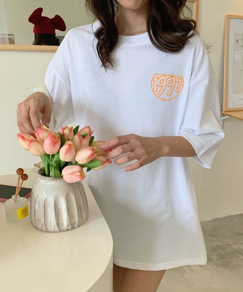 meJane（ミージェーン）の「コミックバックプリントTシャツ（Tシャツ/カットソー・レディース・ホワイト/ピンク/コーラル・FREE）」の5枚目の写真