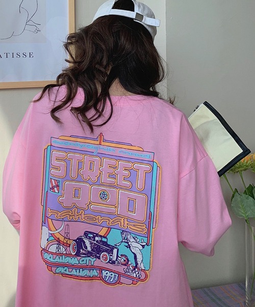 meJane（ミージェーン）の「コミックバックプリントTシャツ（Tシャツ/カットソー・レディース・ホワイト/ピンク/コーラル・FREE）」の11枚目の写真