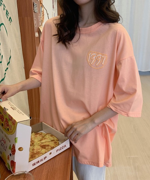 meJane（ミージェーン）の「コミックバックプリントTシャツ（Tシャツ/カットソー・レディース・ホワイト/ピンク/コーラル・FREE）」の7枚目の写真