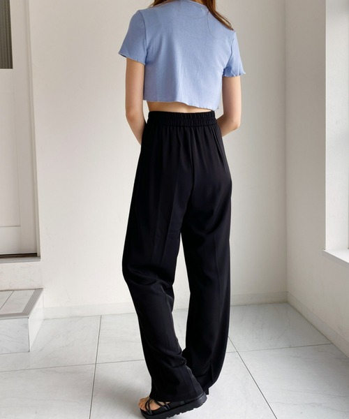 at12:03（アットイチニーゼロサン）の「ハイウエストベルトデザインスラックス（スラックス・レディース・ホワイト/ブラック/ブラウン/ピンク・FREE）」の11枚目の写真