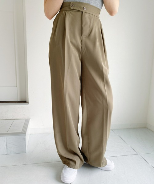 at12:03（アットイチニーゼロサン）の「ハイウエストベルトデザインスラックス（スラックス・レディース・ホワイト/ブラック/ブラウン/ピンク・FREE）」の12枚目の写真