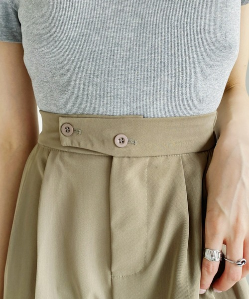 at12:03（アットイチニーゼロサン）の「ハイウエストベルトデザインスラックス（スラックス・レディース・ホワイト/ブラック/ブラウン/ピンク・FREE）」の18枚目の写真