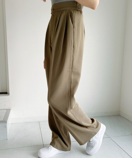 at12:03（アットイチニーゼロサン）の「ハイウエストベルトデザインスラックス（スラックス・レディース・ホワイト/ブラック/ブラウン/ピンク・FREE）」の15枚目の写真