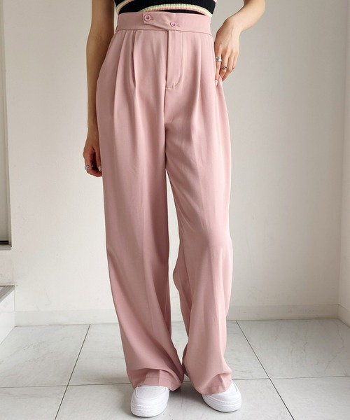 at12:03（アットイチニーゼロサン）の「ハイウエストベルトデザインスラックス（スラックス・レディース・ホワイト/ブラック/ブラウン/ピンク・FREE）」の19枚目の写真