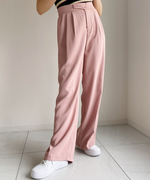 at12:03（アットイチニーゼロサン）の「ハイウエストベルトデザインスラックス（スラックス・レディース・ホワイト/ブラック/ブラウン/ピンク・FREE）」の21枚目の写真