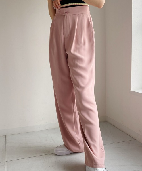 at12:03（アットイチニーゼロサン）の「ハイウエストベルトデザインスラックス（スラックス・レディース・ホワイト/ブラック/ブラウン/ピンク・FREE）」の20枚目の写真