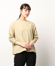 Samansa Mos2 | 袖口シャーリングTブラウス(シャツ/ブラウス)