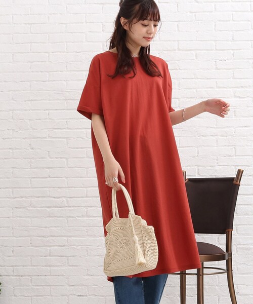 SHOO・LA・RUE(シューラルー)の「◆【接触冷感】バックリボンロングワンピース(ワンピース・レディース・ブラック/レンガ/ライトブルー/カーキ・00)」の5枚目の写真