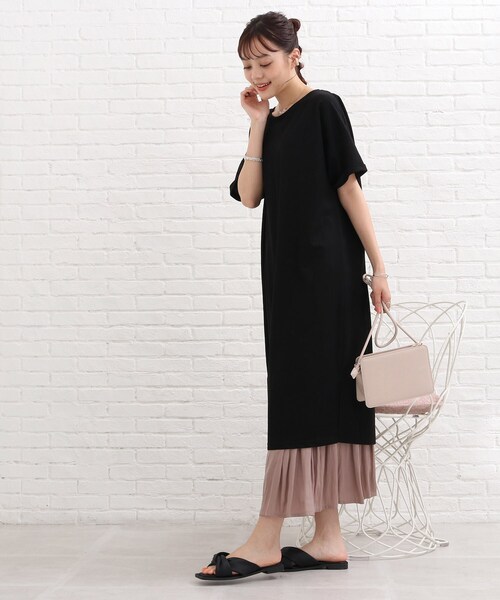 SHOO・LA・RUE(シューラルー)の「◆【接触冷感】バックリボンロングワンピース(ワンピース・レディース・ブラック/レンガ/ライトブルー/カーキ・00)」の17枚目の写真