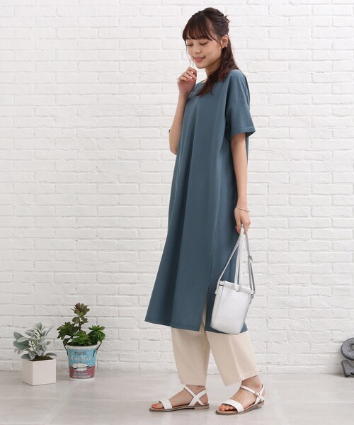 SHOO・LA・RUE(シューラルー)の「◆【接触冷感】バックリボンロングワンピース(ワンピース・レディース・ブラック/レンガ/ライトブルー/カーキ・00)」の19枚目の写真