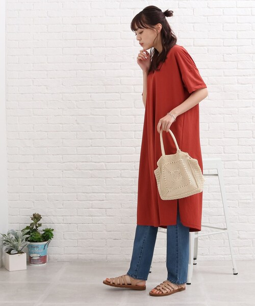 SHOO・LA・RUE(シューラルー)の「◆【接触冷感】バックリボンロングワンピース(ワンピース・レディース・ブラック/レンガ/ライトブルー/カーキ・00)」の15枚目の写真