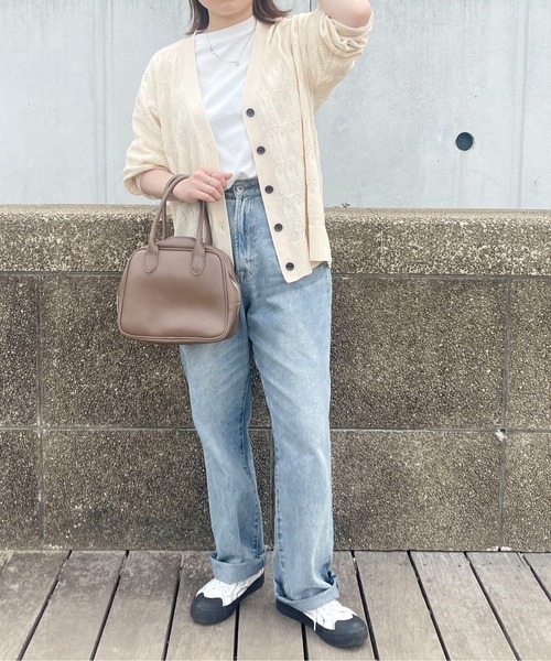 PairPair（ペアペア）の「【ペットとリンクコーデ】透かし編みカーディガン（カーディガン/ボレロ・レディース・アイボリー/グレイッシュブルー・フリー）」の15枚目の写真