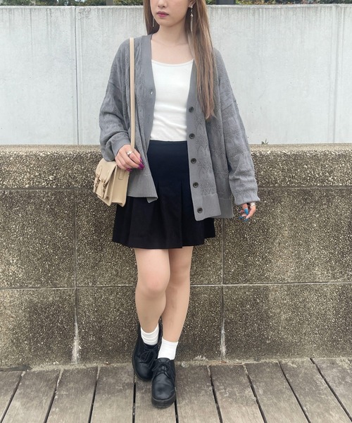 PairPair（ペアペア）の「【ペットとリンクコーデ】透かし編みカーディガン（カーディガン/ボレロ・レディース・アイボリー/グレイッシュブルー・フリー）」の21枚目の写真