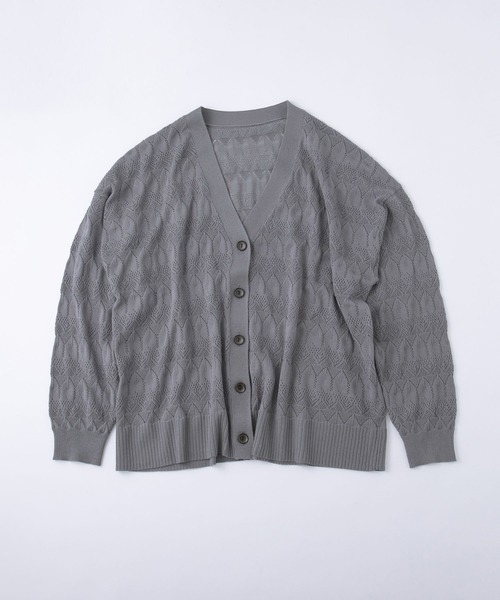 PairPair（ペアペア）の「【ペットとリンクコーデ】透かし編みカーディガン（カーディガン/ボレロ・レディース・アイボリー/グレイッシュブルー・フリー）」の13枚目の写真