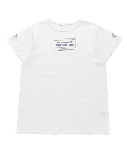 JENNI love（ジェニィラブ）の「防蚊袖ハートくり抜きロング丈Tシャツ（Tシャツ/カットソー・キッズ・オフホワイト/サックスブルー/オレンジ・130cm/140cm/150cm/160cm）」の2枚目の写真