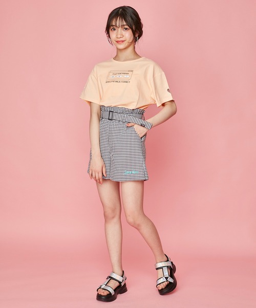 JENNI love（ジェニィラブ）の「防蚊袖ハートくり抜きロング丈Tシャツ（Tシャツ/カットソー・キッズ・オフホワイト/サックスブルー/オレンジ・130cm/140cm/150cm/160cm）」の4枚目の写真