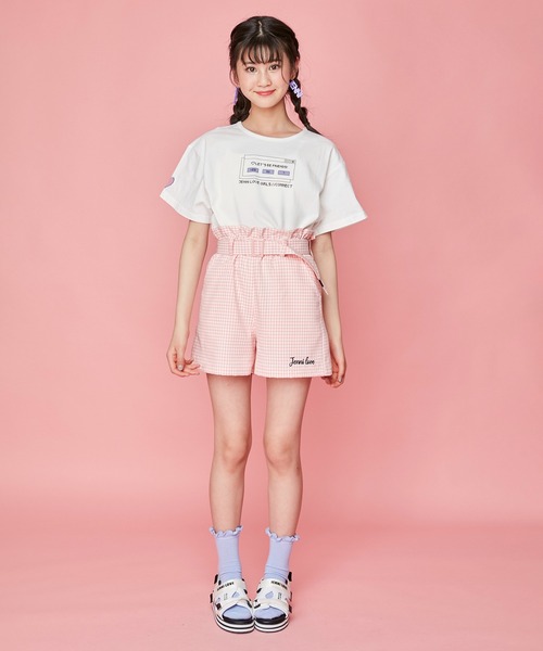 JENNI love（ジェニィラブ）の「防蚊袖ハートくり抜きロング丈Tシャツ（Tシャツ/カットソー・キッズ・オフホワイト/サックスブルー/オレンジ・130cm/140cm/150cm/160cm）」の7枚目の写真