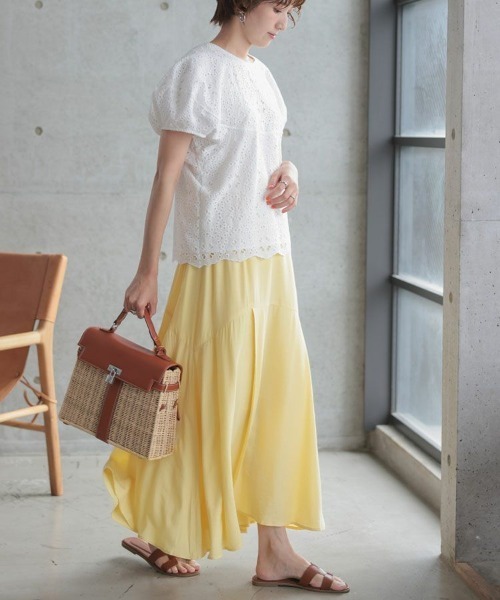 DONOBAN(ドノバン)の「ヴィンテージサテン切替スカート(スカート・レディース・ピンク/イエロー/ブルー・F)」の20枚目の写真