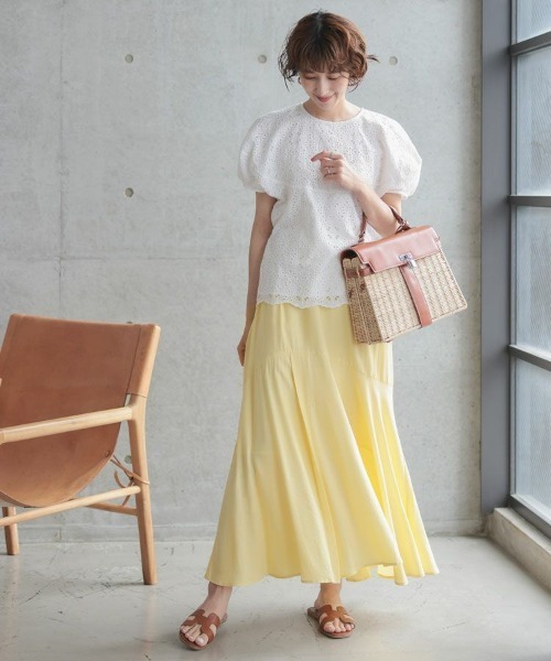 DONOBAN(ドノバン)の「ヴィンテージサテン切替スカート(スカート・レディース・ピンク/イエロー/ブルー・F)」の19枚目の写真