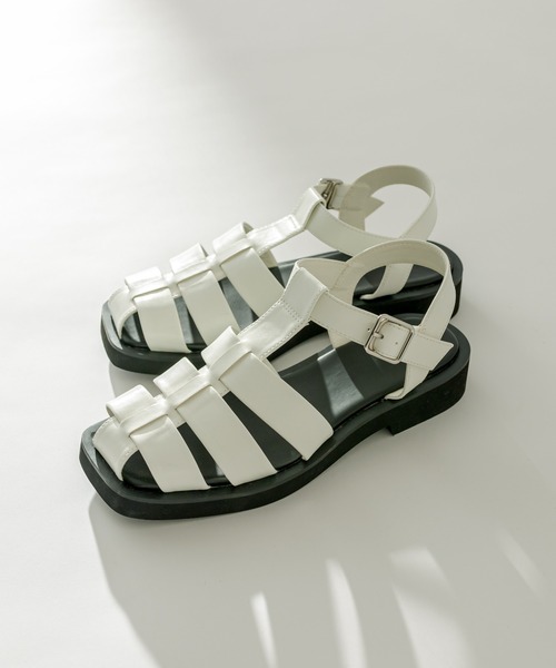 mystic（ミスティック）の「スクエアグルカサンダル（スリッポン・レディース・ホワイト/ブラック・38/36/37）」の7枚目の写真