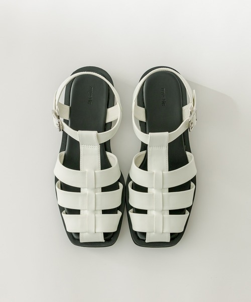 mystic（ミスティック）の「スクエアグルカサンダル（スリッポン・レディース・ホワイト/ブラック・38/36/37）」の9枚目の写真