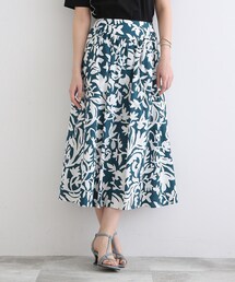 INDIVI | 【洗える】ボタニカルボリュームスカート(スカート)