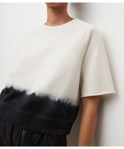 ALLSAINTS（オールセインツ）の「LILA OMBRE SHORT SLEEVE SWEATSHIRT | LILA OMBRE ショート スリーブ スウェットシャツ（スウェット・レディース・ホワイト系その他・S/XS/L/M）」の2枚目の写真