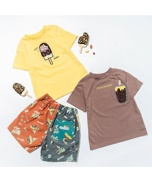 BREEZE（ブリーズ）の「アイスワッペンTシャツ（Tシャツ/カットソー・キッズ・ライトグレー/ベージュ/パープル/ブラウン/オフホワイト/ピンク/ライム/オレンジ/ミント/レインボー・90/100/110/120/80/130/140）」の17枚目の写真