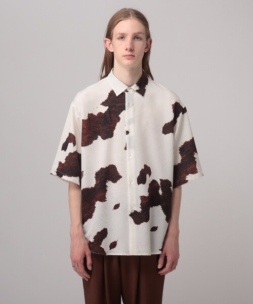 tk.TAKEO KIKUCHI(ティーケータケオキクチ)の「◆アニマルプリントオーバーシャツ(シャツ/ブラウス・メンズ・ホワイト系6/ブラック系3・01/02/03)」の4枚目の写真