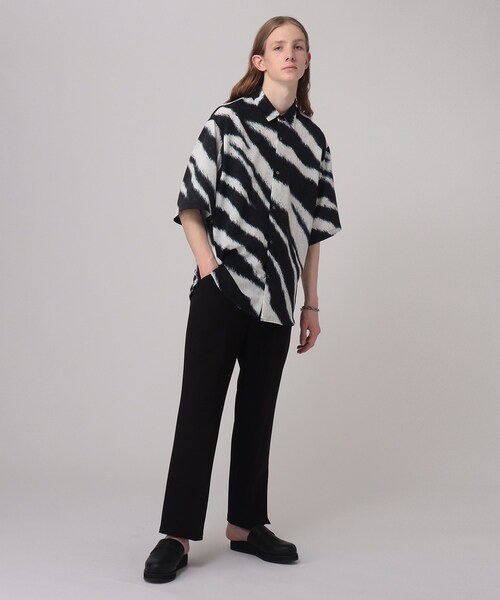 tk.TAKEO KIKUCHI(ティーケータケオキクチ)の「◆アニマルプリントオーバーシャツ(シャツ/ブラウス・メンズ・ホワイト系6/ブラック系3・01/02/03)」の12枚目の写真