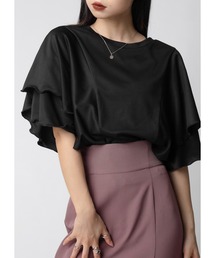 Adoon plain | フリルスリーブトップス(Tシャツ/カットソー)