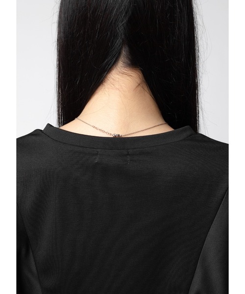 Adoon plain(アドーンプレーン)の「フリルスリーブトップス(Tシャツ/カットソー・レディース・ホワイト/ブラック/ダークブルー・FREE)」の17枚目の写真