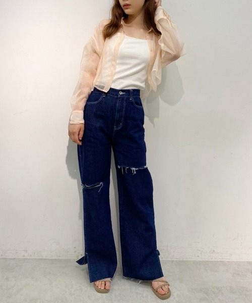 one after another NICE CLAUP(ワンアフターアナザーナイスクラップ)の「カップ付きホルターネックキャミ(キャミソール・レディース・オフホワイト/ブラック/ラベンダー/ピンク・FREE)」の19枚目の写真