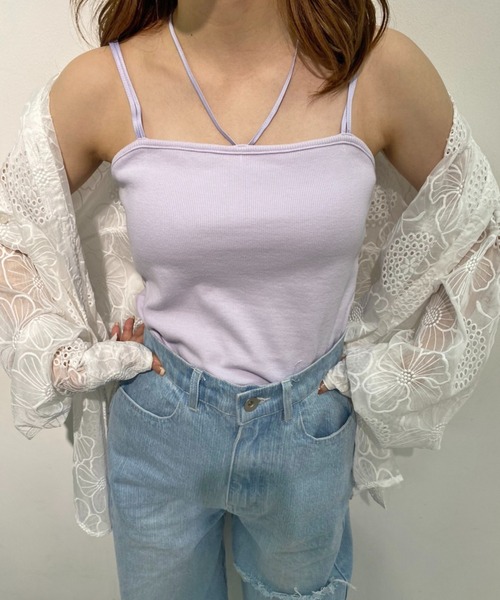カップ付きホルターネックキャミ（キャミソール）｜one after another