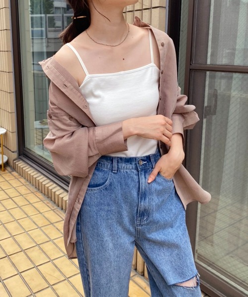 one after another NICE CLAUP(ワンアフターアナザーナイスクラップ)の「カップ付きホルターネックキャミ(キャミソール・レディース・オフホワイト/ブラック/ラベンダー/ピンク・FREE)」の14枚目の写真