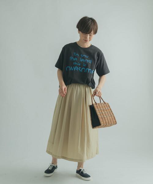 FORK&SPOON（フォークアンドスプーン）の「FORK&SPOON　タックボリュームスカート（スカート・レディース・ベージュ/パープル/グリーン系その他・1/2）」の10枚目の写真