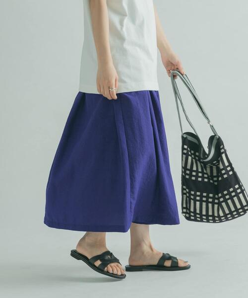 FORK&SPOON（フォークアンドスプーン）の「FORK&SPOON　タックボリュームスカート（スカート・レディース・ベージュ/パープル/グリーン系その他・1/2）」の17枚目の写真