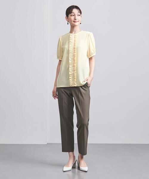 新品未使用　ユナイテッドアローズ　フリルショートスリーブブラウス UNITED ARROWS（ユナイテッドアローズ）の「P フリル ショート