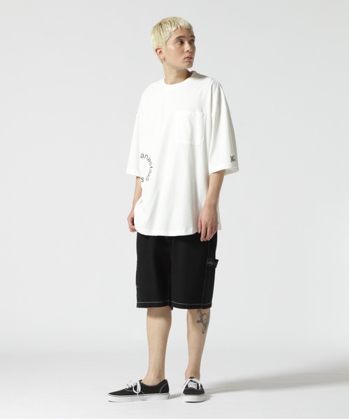 MANASTASH（マナスタッシュ）の「MANASTASH/マナスタッシュ　MS CIRCLE LOGO TEE　MSサークルロゴティー（Tシャツ/カットソー・メンズ・ベージュ/ブラック/ホワイト/カーキ・M/L）」の12枚目の写真