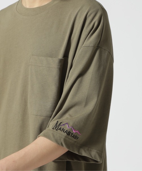 MANASTASH（マナスタッシュ）の「MANASTASH/マナスタッシュ　MS CIRCLE LOGO TEE　MSサークルロゴティー（Tシャツ/カットソー・メンズ・ベージュ/ブラック/ホワイト/カーキ・M/L）」の19枚目の写真
