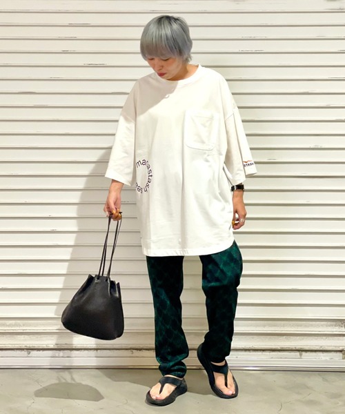 MANASTASH（マナスタッシュ）の「MANASTASH/マナスタッシュ　MS CIRCLE LOGO TEE　MSサークルロゴティー（Tシャツ/カットソー・メンズ・ベージュ/ブラック/ホワイト/カーキ・M/L）」の5枚目の写真