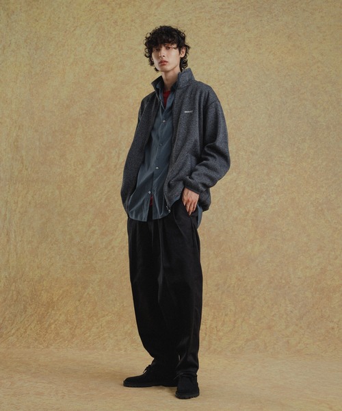 Gramicci(グラミチ)の「【GRAMICCI】別注 BONDING KNIT FLEECE TRACK JKT(ブルゾン・メンズ・チャコールグレー/ブラック/グレー/キナリ・M/L/XL)」の12枚目の写真