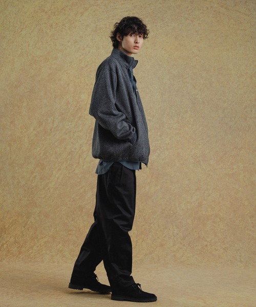 Gramicci(グラミチ)の「【GRAMICCI】別注 BONDING KNIT FLEECE TRACK JKT(ブルゾン・メンズ・チャコールグレー/ブラック/グレー/キナリ・M/L/XL)」の13枚目の写真