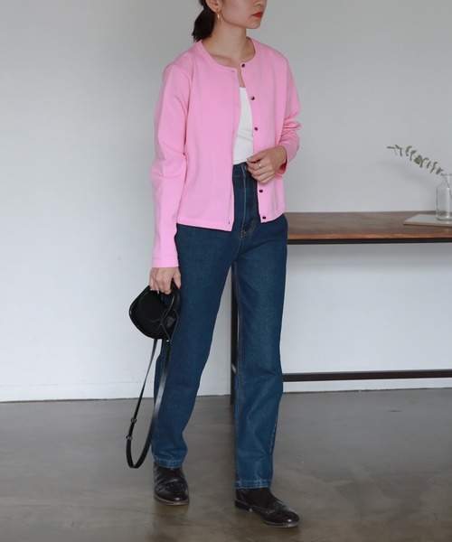 feepur（フェピュール）の「【ハンドウォッシャブル】ライトウェイトコンパクトカーディガン（カーディガン/ボレロ・レディース・ブラック/ブラウン/レッド/オフホワイト/ピンク/ブルー/グリーン・MEDIUM）」の15枚目の写真