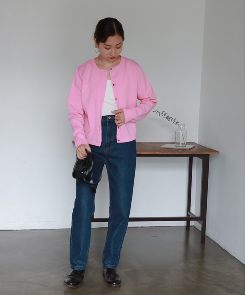 feepur（フェピュール）の「【ハンドウォッシャブル】ライトウェイトコンパクトカーディガン（カーディガン/ボレロ・レディース・ブラック/ブラウン/レッド/オフホワイト/ピンク/ブルー/グリーン・MEDIUM）」の19枚目の写真