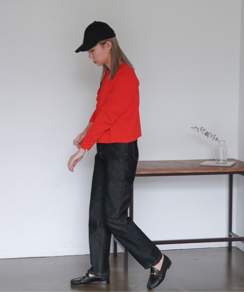 feepur（フェピュール）の「【ハンドウォッシャブル】ライトウェイトコンパクトカーディガン（カーディガン/ボレロ・レディース・ブラック/ブラウン/レッド/オフホワイト/ピンク/ブルー/グリーン・MEDIUM）」の13枚目の写真