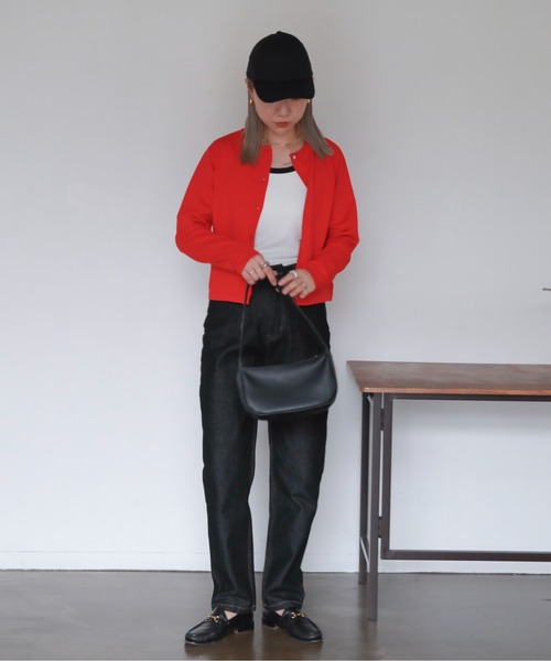 feepur（フェピュール）の「【ハンドウォッシャブル】ライトウェイトコンパクトカーディガン（カーディガン/ボレロ・レディース・ブラック/ブラウン/レッド/オフホワイト/ピンク/ブルー/グリーン・MEDIUM）」の18枚目の写真