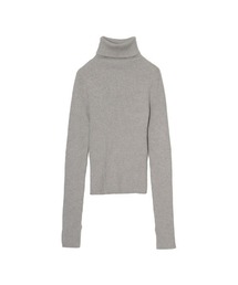 [2022A/W COLLECTION]タートルネック指穴リブニットトップス