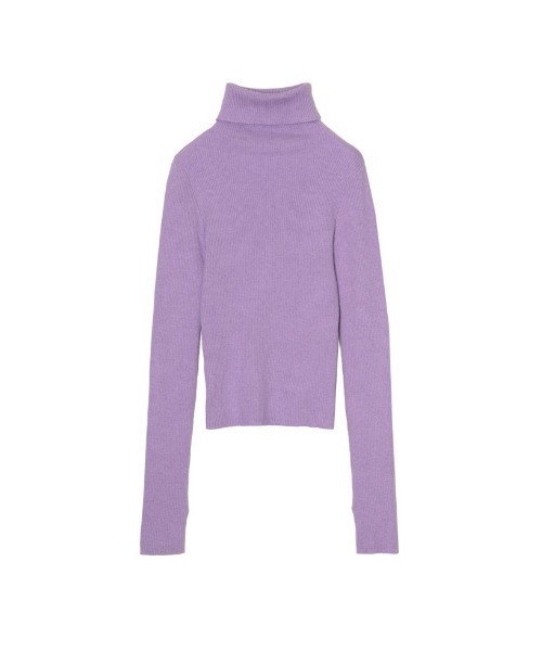 Re:EDIT（リエディ）の「[2022A/W COLLECTION]タートルネック指穴リブニットトップス（ニット/セーター・レディース・杢グレー/パープル/ブラウン/グリーン/アイボリー/ホワイト系その他/ブラック・MEDIUM/LARGE）」の12枚目の写真